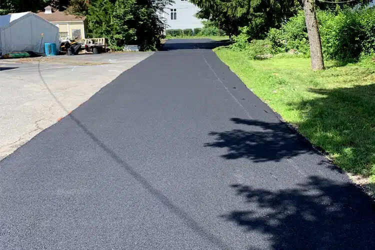 Driveway paving in progress